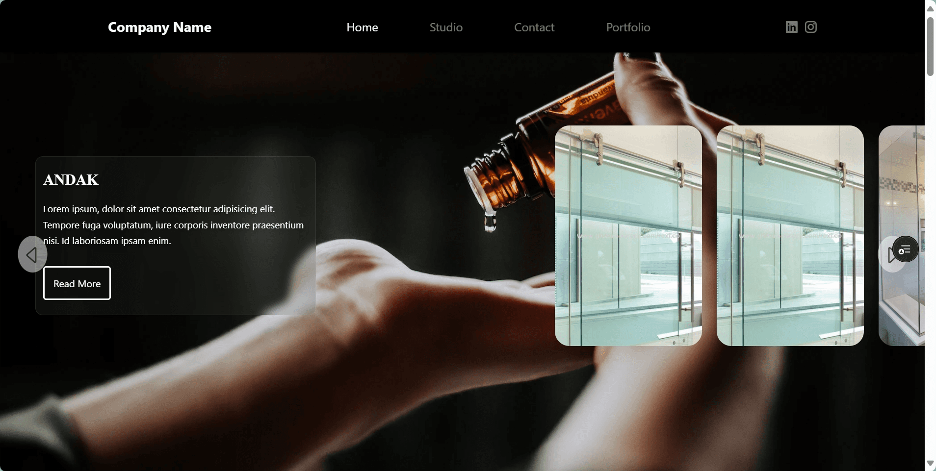 Glassmorphism template
